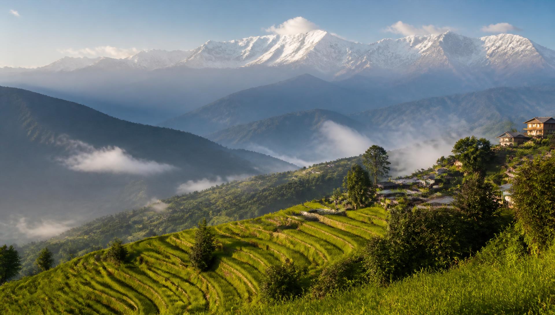 Terraced hills of rural Nepal